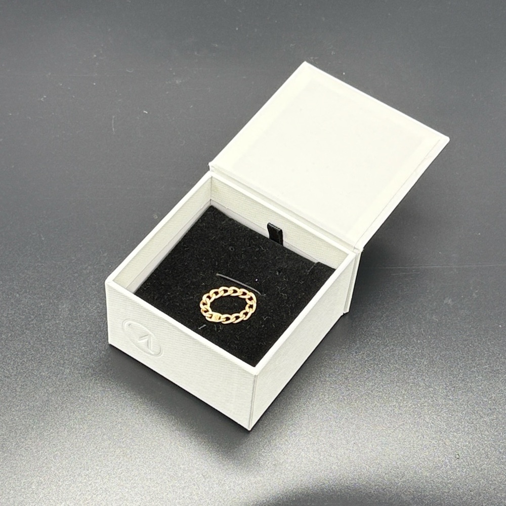 Mejuri 14K Gold Thin Chain Ring